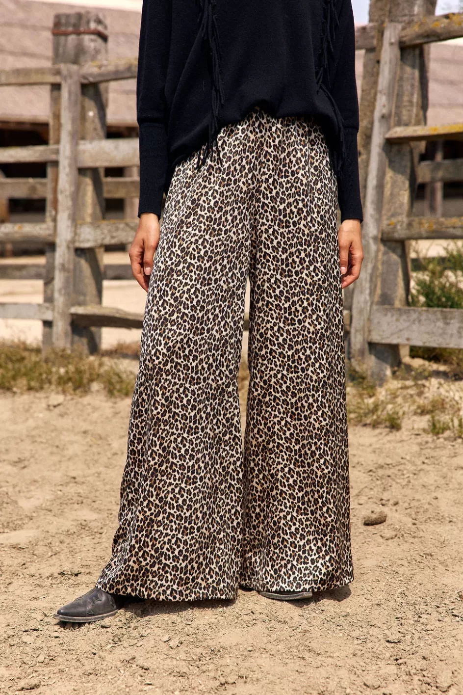 Lauren Vidal Pantalons-PANTALON SOUPLE LÉOPARD CRÈME OPI Wild