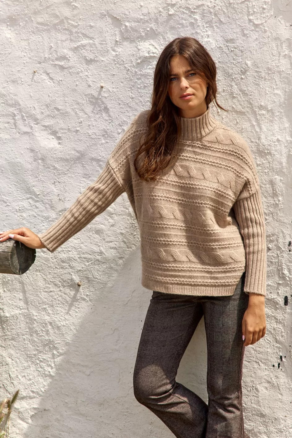 Lauren Vidal Pulls & Gilets-Pull cachemire laine Nox Sable