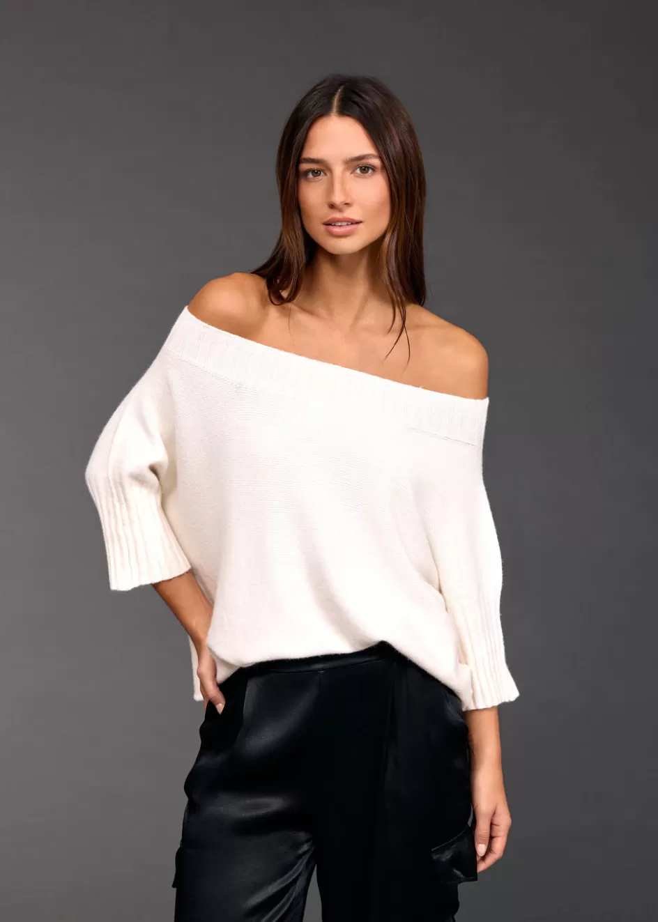 Lauren Vidal Pulls & Gilets-Pull encolure bateau Vinci Ecru