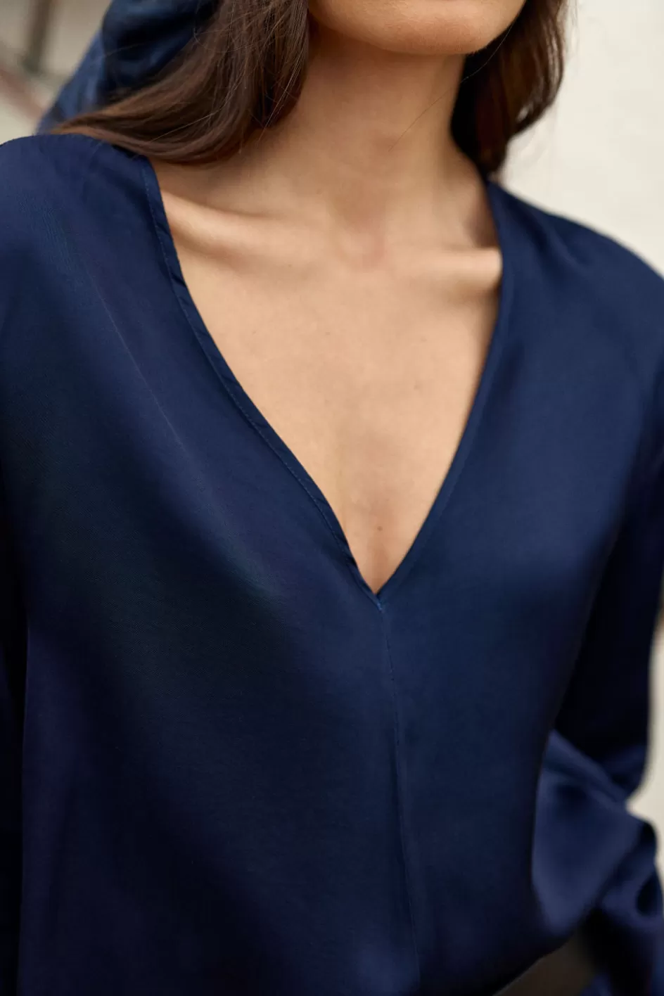Lauren Vidal Chemises & Blouses-TOP ÉVASÉ CLEM Eclipse